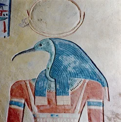 De god Thoth, uit het graf van Prins Khaemwaset II, zoon van Ramesses III (ca. 1187-1156 v.Chr.) Nieuwe Rijk